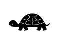 Black turtle silhouette. Vector