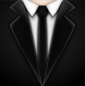 Black tuxedo with tie Royalty Free Stock Photo
