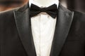 Black tuxedo and tie on mannequin Royalty Free Stock Photo