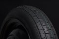 Black Tyre in Black background