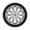 Black tyre or isolated car tire.. Wheel of car