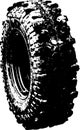 Black tyre offroad symbol