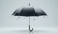 A black umbrella with raindrops on it Royalty Free Stock Photo
