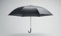 A black umbrella with raindrops on it Royalty Free Stock Photo