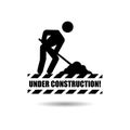 Black Under construction icon or logo