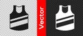 Black Undershirt icon isolated on transparent background. Vector