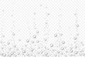 Black underwater air bubbles texture isolated Royalty Free Stock Photo