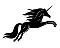 Black unicorn sign. Royalty Free Stock Photo