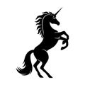 Black unicorn sign. Royalty Free Stock Photo