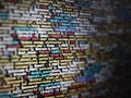 Black unique background. Programming PHP on laptop computer screen. Program code PHP HTML CSS of site. Royalty Free Stock Photo
