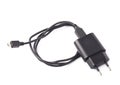 Black usb adapter charger isolated Royalty Free Stock Photo