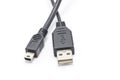 Black USB-cable. Royalty Free Stock Photo