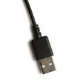 Black USB cable plug isolated on white background Royalty Free Stock Photo