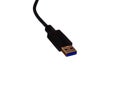 Black usb 3 cable on white background Royalty Free Stock Photo