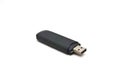 Black usb flash drive isolated on the white background Royalty Free Stock Photo