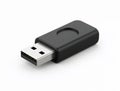 Black usb 3.0 flash drive isolated on white background. Royalty Free Stock Photo