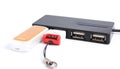 Black USB hub Royalty Free Stock Photo