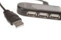 Black usb hub Royalty Free Stock Photo