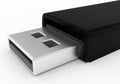 Black usb stick Royalty Free Stock Photo