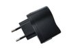 Black usb wall charger plug isolated on white background Royalty Free Stock Photo