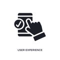 black user experience isolated vector icon. simple element illustration from startup concept vector icons. user experience Royalty Free Stock Photo