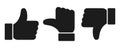 Black valuation thumbs sign - vector