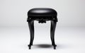 Black vanity stool against a white background -Generative Ai