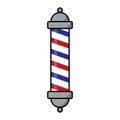 black vector barber pole icon on white background Royalty Free Stock Photo