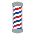 black vector barber pole icon on white background Royalty Free Stock Photo