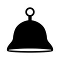 black vector bell icon on white background