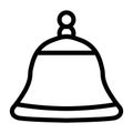 black vector bell icon on white background