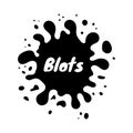 Black Vector blots on the white background Royalty Free Stock Photo