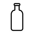 black vector bottle icon on white background