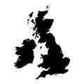 vector british isles map on white background Royalty Free Stock Photo