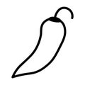 black vector chilli icon on white background