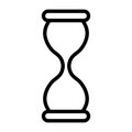 black vector hourglass icon on white background Royalty Free Stock Photo