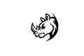 Black vector illustration of rhinoceros Royalty Free Stock Photo