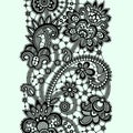 Black Vector Lace. Royalty Free Stock Photo