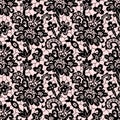 Black Vector Lace. Seamless Pattern. Royalty Free Stock Photo