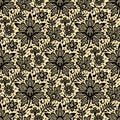 Black Vector Lace. Royalty Free Stock Photo