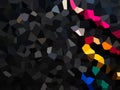 Black vector low poly cover. Abstract polygonal layout. Shining polygonal illustration, which consist of polygons. Colored Royalty Free Stock Photo