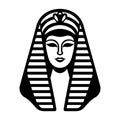 black vector pharaon icon on white background