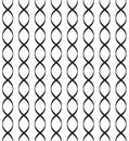 Black vector seamless wavy line pattern Royalty Free Stock Photo