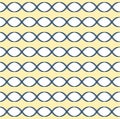 Black vector seamless wavy line pattern Royalty Free Stock Photo