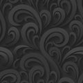 Black Vector Swirl Seamless Background