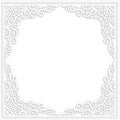 Black Vector vintage ornament calligraphy frame pattern Royalty Free Stock Photo