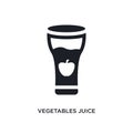 black vegetables juice isolated vector icon. simple element illustration from gym and fitness concept vector icons. vegetables