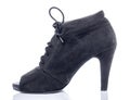 Black Velvet Woman shoes Royalty Free Stock Photo