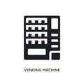 black vending machine isolated vector icon. simple element illustration from hotel and restaurant concept vector icons. vending Royalty Free Stock Photo