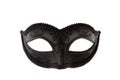 Black Venetian carnival mask isolated on white background Royalty Free Stock Photo